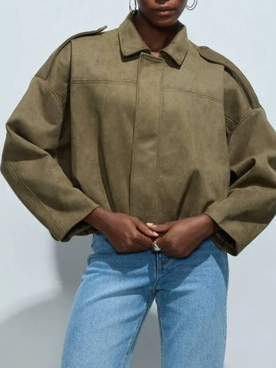 Solid Color Simple Suede Jacket