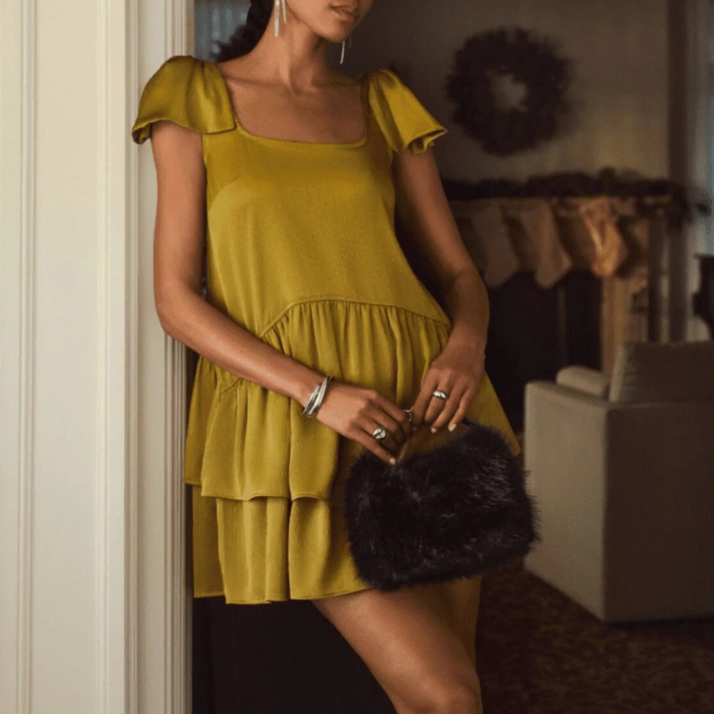 Women's Faux Fur Top Handle Bag