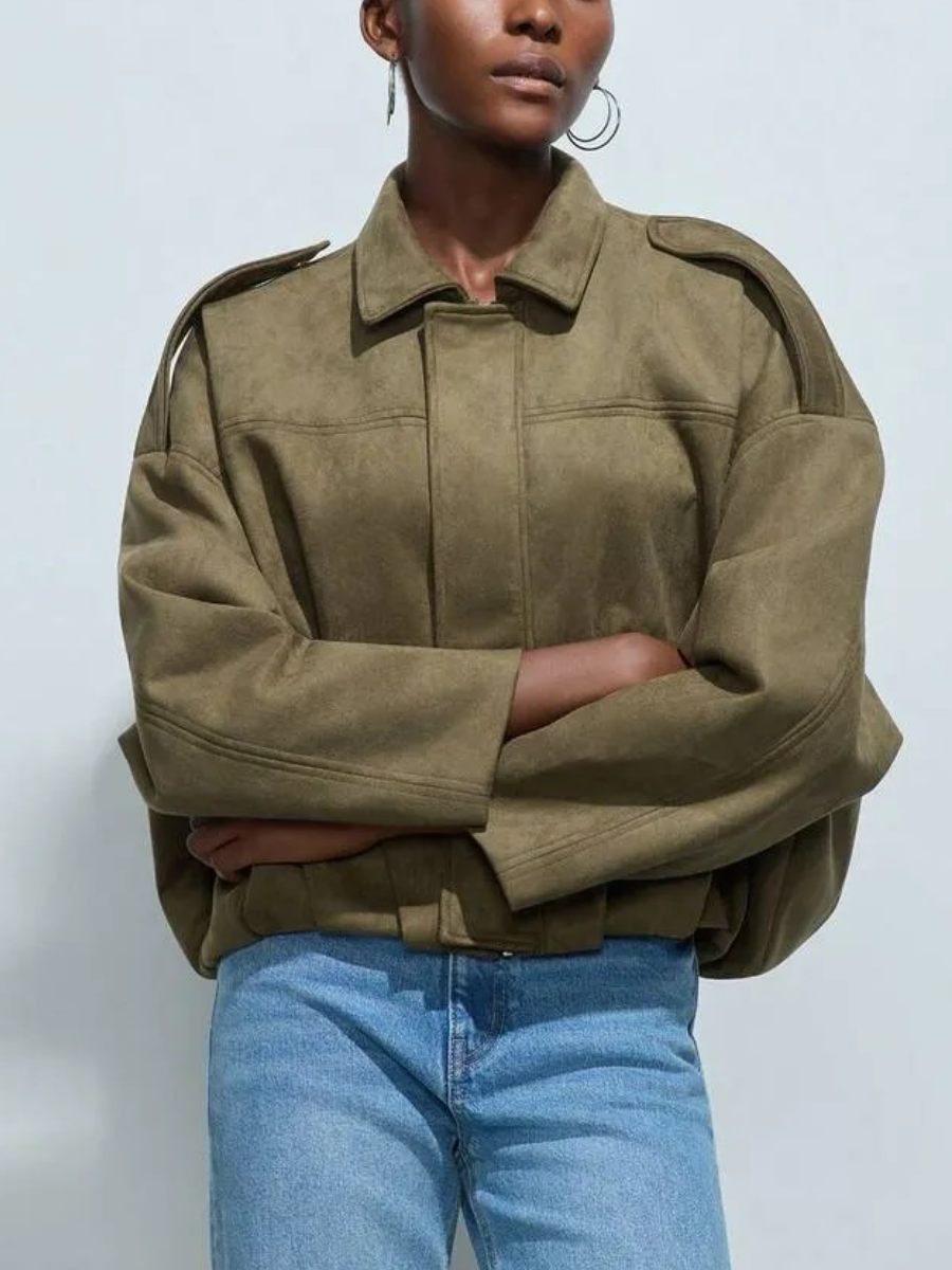 Solid Color Simple Suede Jacket