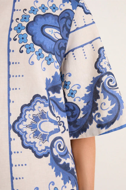 Ultramarine Medallion Printed Dress