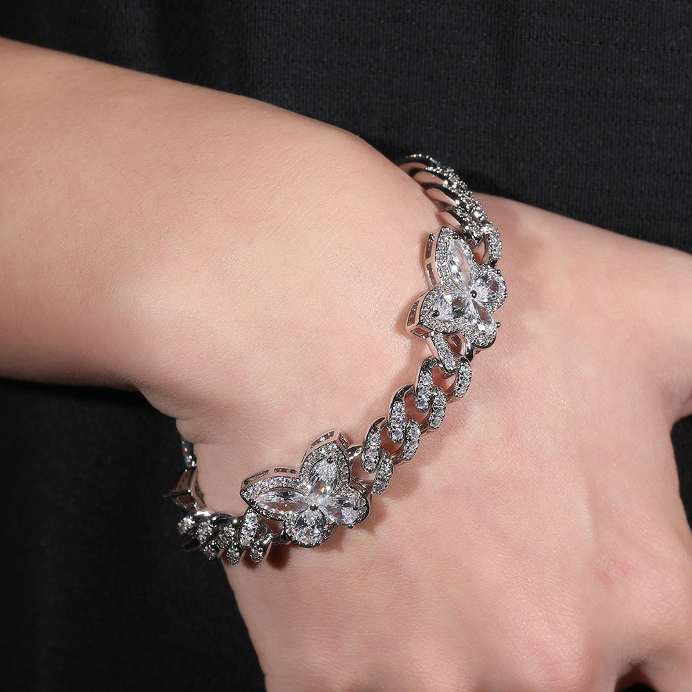 Dazzle Rhinestone Butterfly Chain