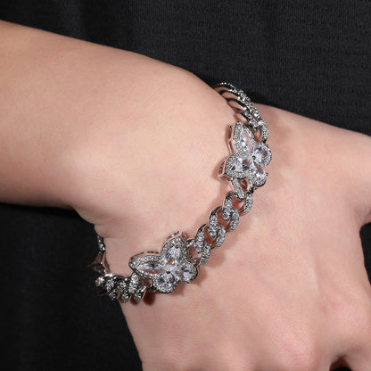 Dazzle Rhinestone Butterfly Chain