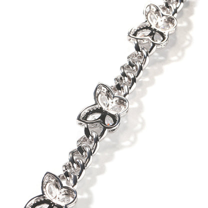 Dazzle Rhinestone Butterfly Chain