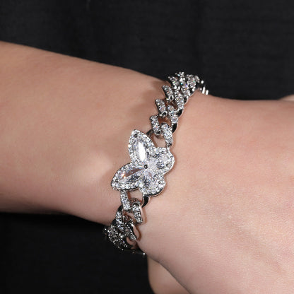 Dazzle Rhinestone Butterfly Chain