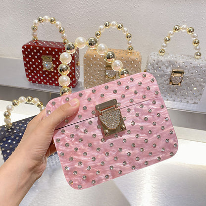 Diamond Beaded Acrylic Bag