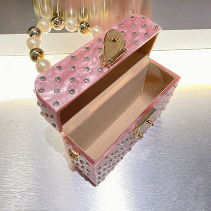 Diamond Beaded Acrylic Bag