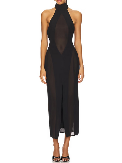 Koemi Sheer Panel Dress
