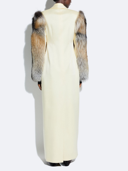 Eco-friendly Fur Stitching Coat