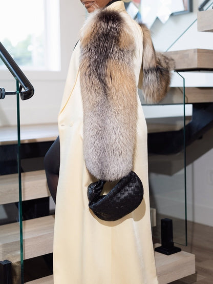 Eco-friendly Fur Stitching Coat