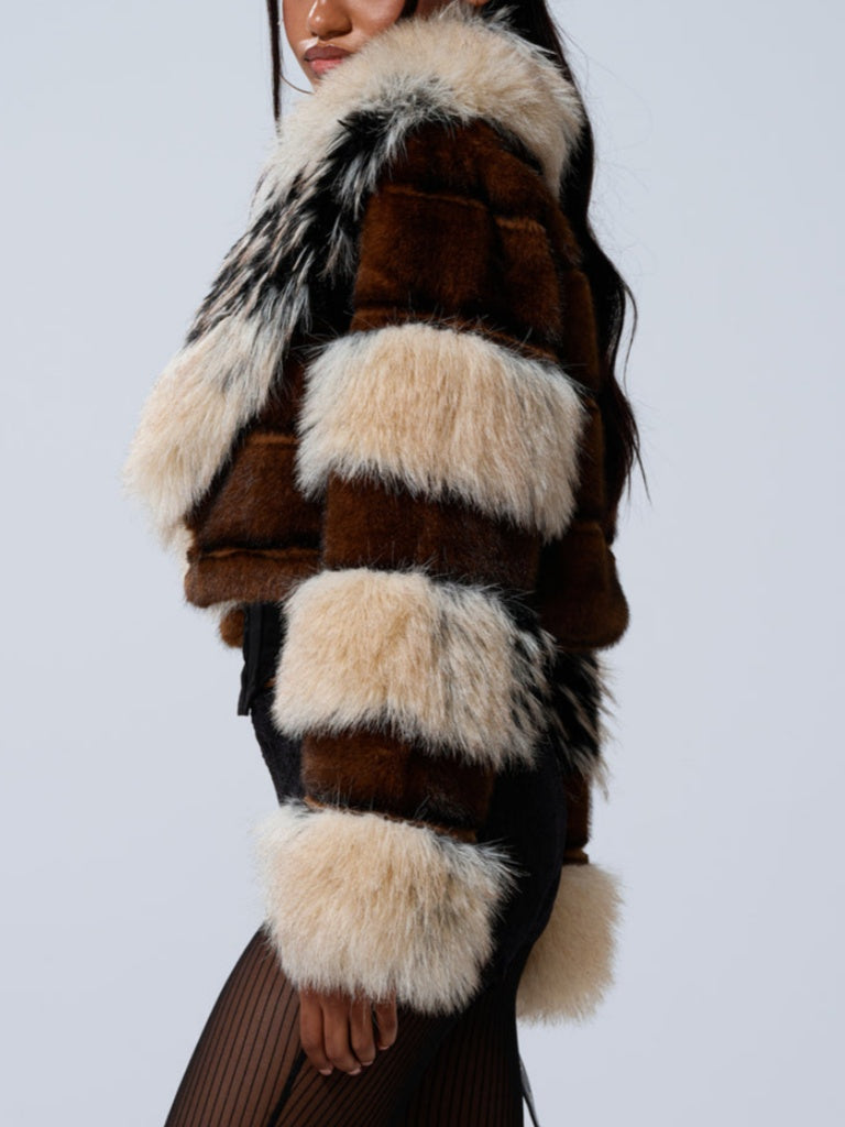 Portia Cropped Fur Jacket