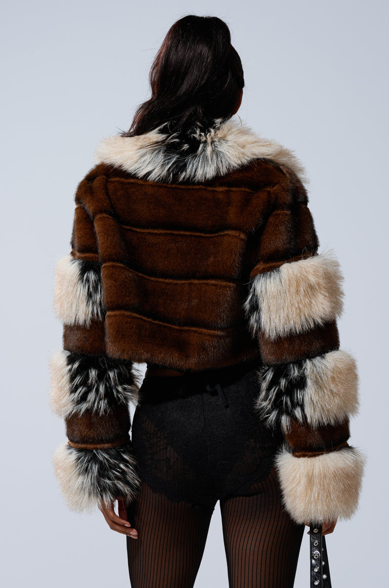 Portia Cropped Fur Jacket