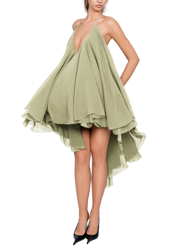 Lightweight halter mini dress