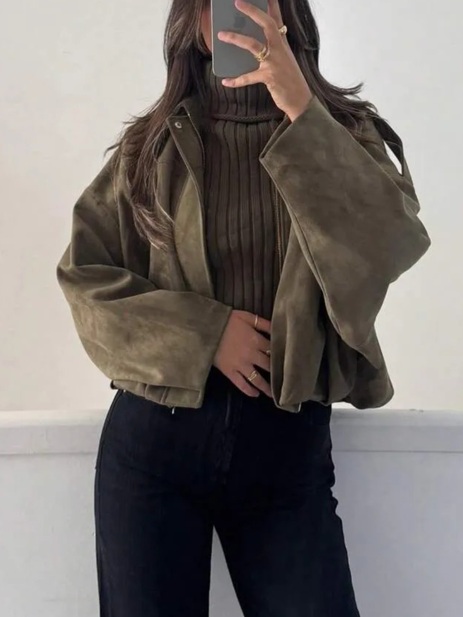 Solid Color Simple Suede Jacket