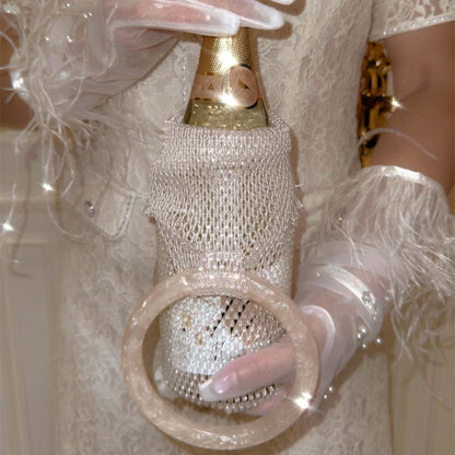 Woven Bag Crystal Bottle Tote