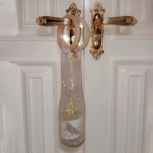 Woven Bag Crystal Bottle Tote