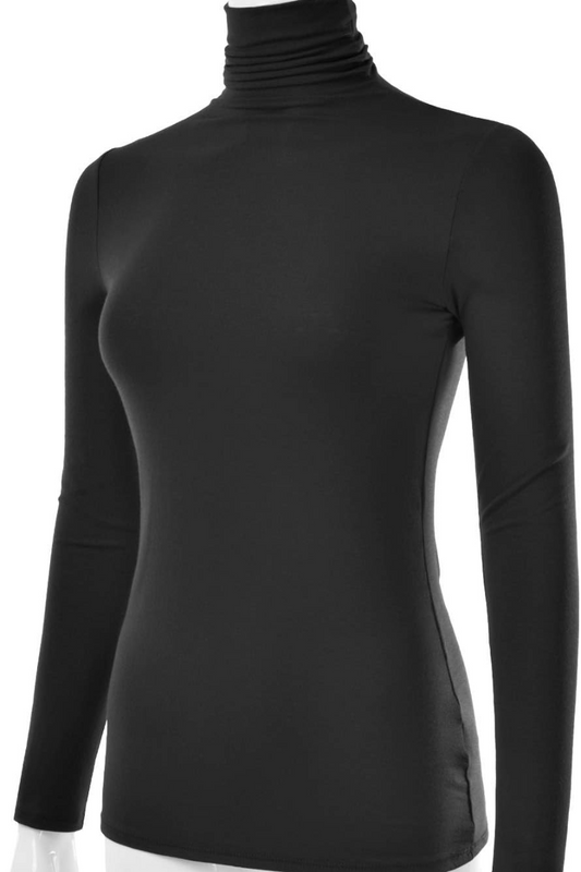 Women's Turtleneck Pullover Slim Fit  Top