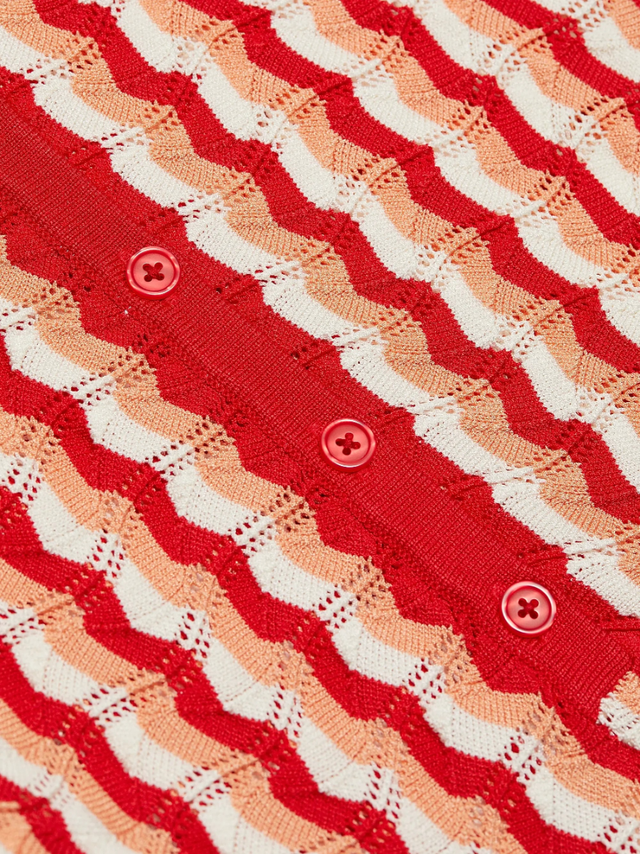 Striped Pointelle-Knit Maxi Dress