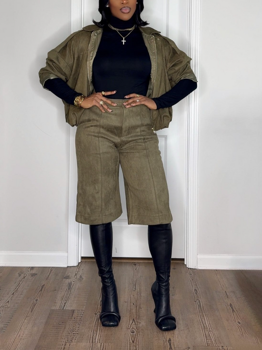 Solid Color Simple Suede Jacket