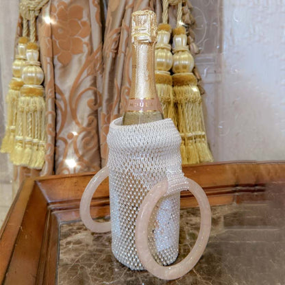 Woven Bag Crystal Bottle Tote