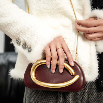 Evening Bag Mini Bag Vintage Metal Kipper Chain Crossbody Bag