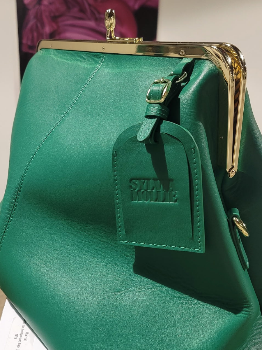 Leather Kisslock Frame Bag