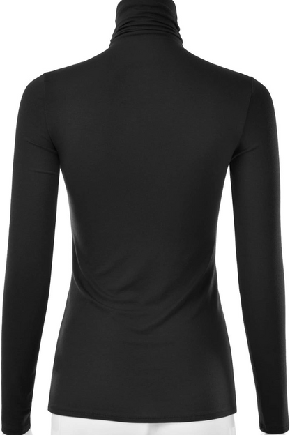 Women's Turtleneck Pullover Slim Fit  Top