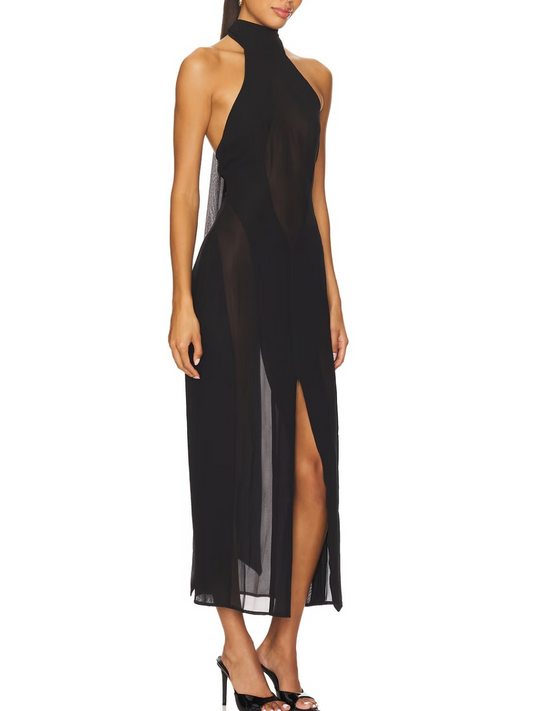 Koemi Sheer Panel Dress