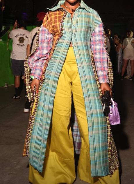 Plaid Patchwork Long Dress Jacket