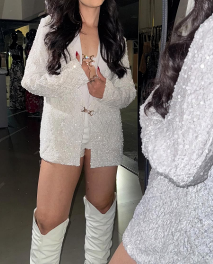 Dazzle Sequin Blazer Outfit