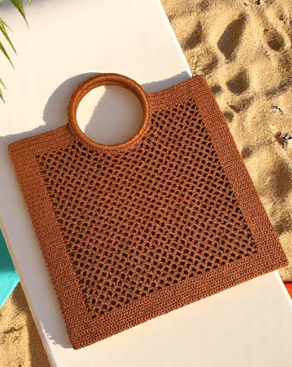 Chic Women's Woven Hollow Bag