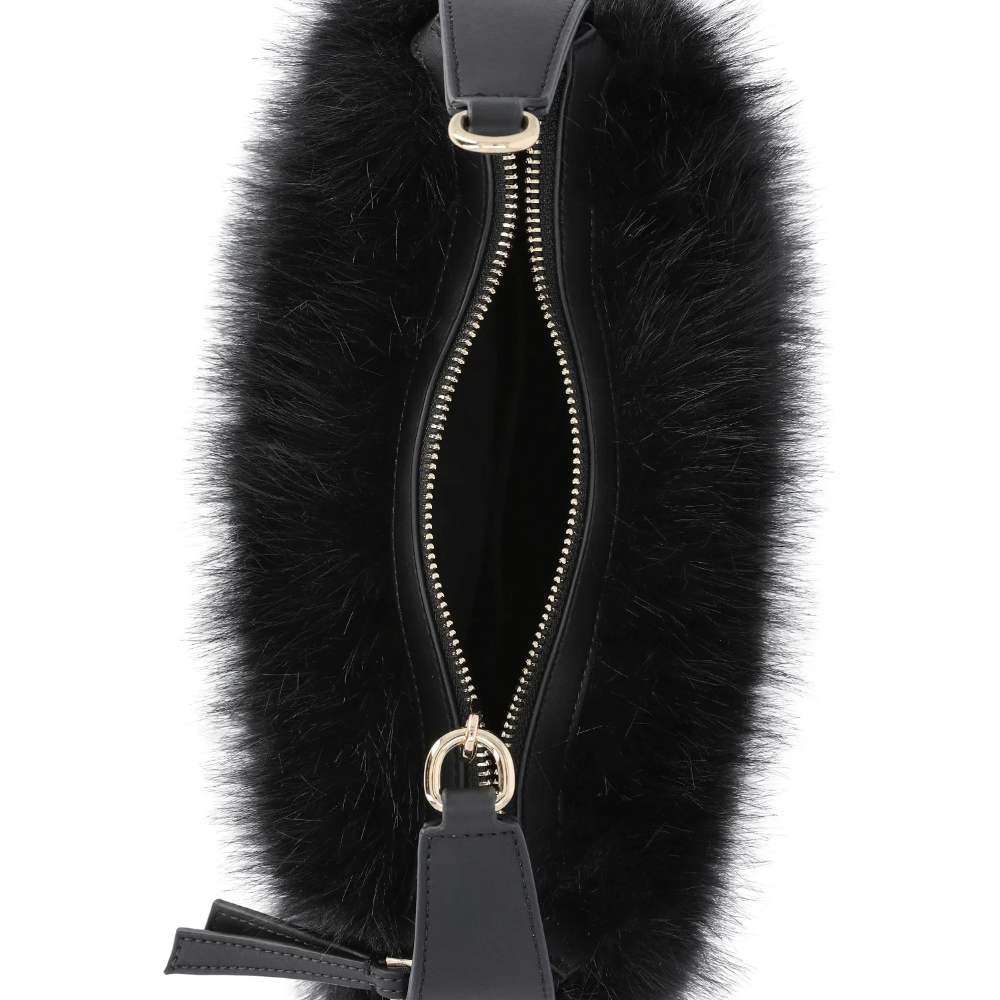 Women's Faux Fur Top Handle Bag