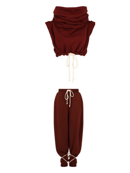 Pop Hoodie Vest Sweater Set