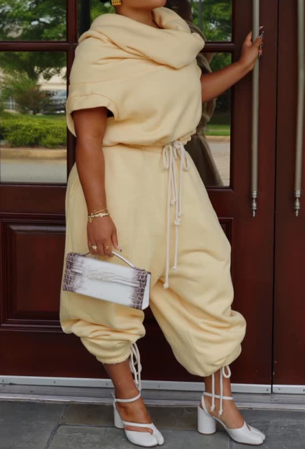 Pop Hoodie Vest Sweater Set