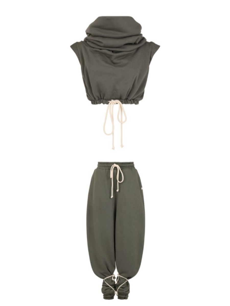 Pop Hoodie Vest Sweater Set