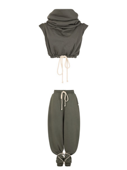 Pop Hoodie Vest Sweater Set