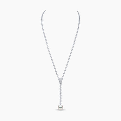 Pearl And Diamond Zip Necklace