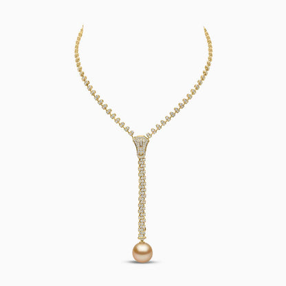 Pearl And Diamond Zip Necklace