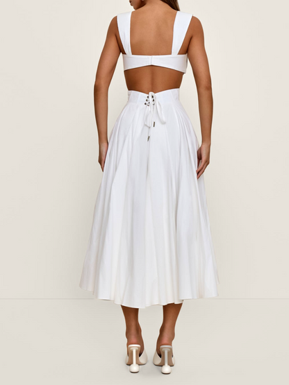 Solid Color Sling Dress