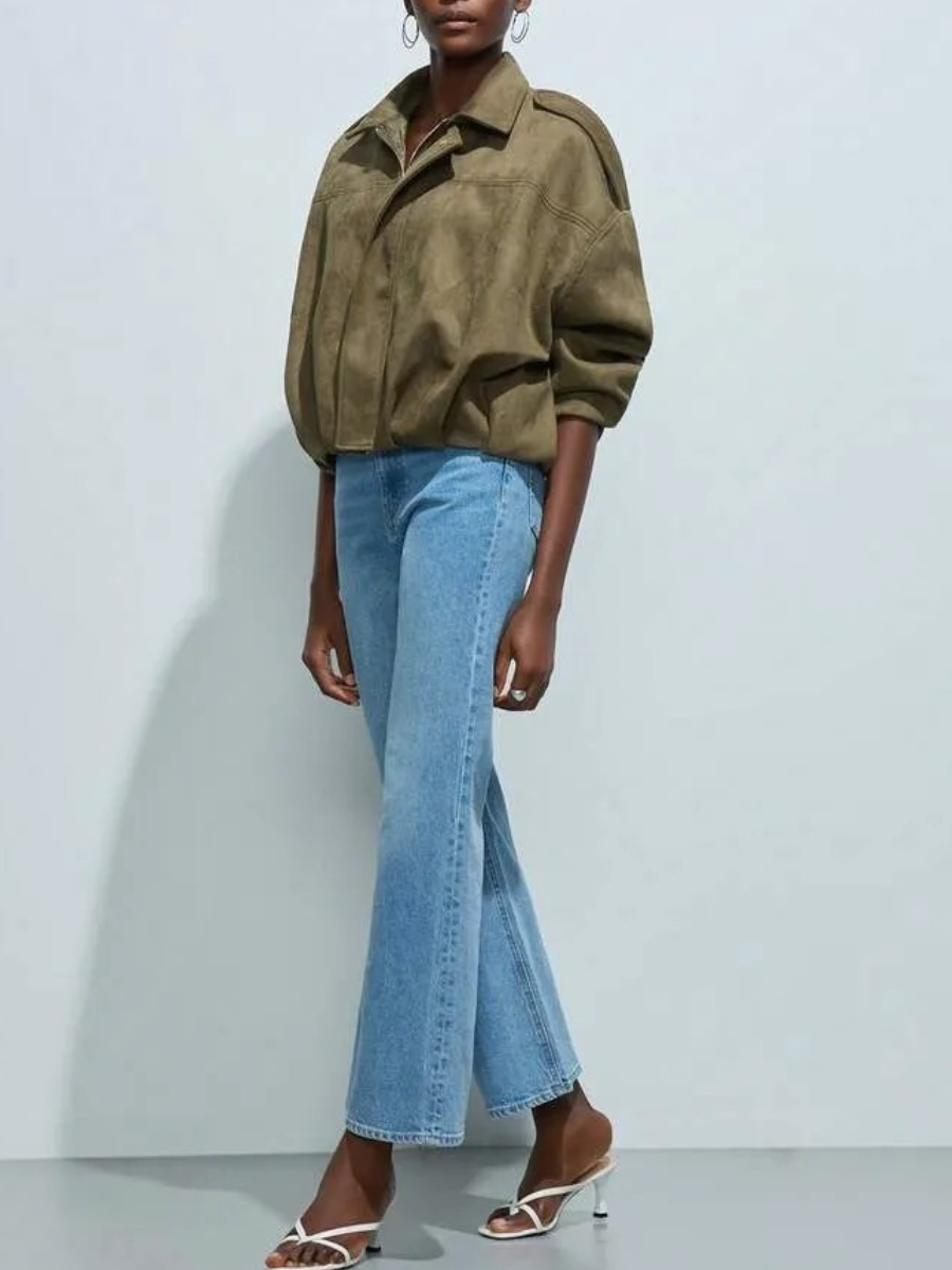Solid Color Simple Suede Jacket