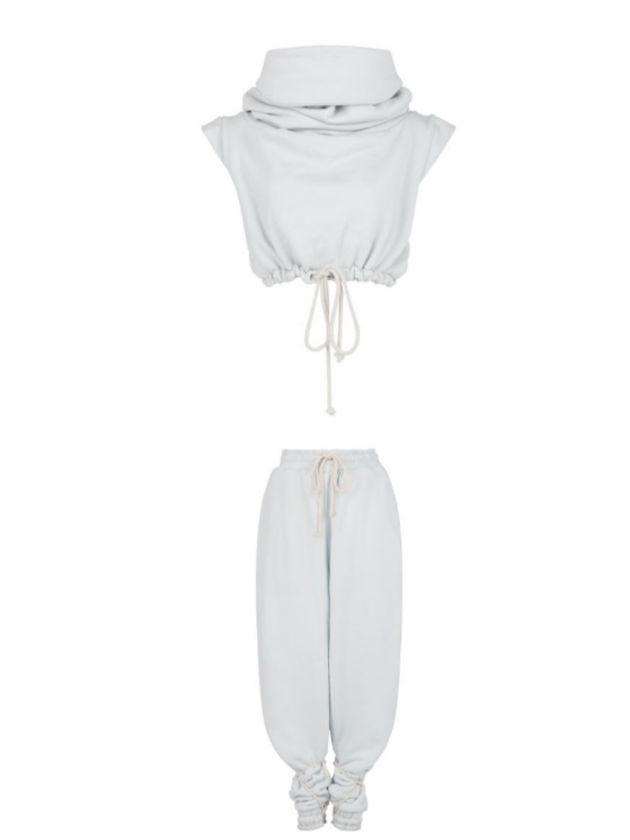 Pop Hoodie Vest Sweater Set