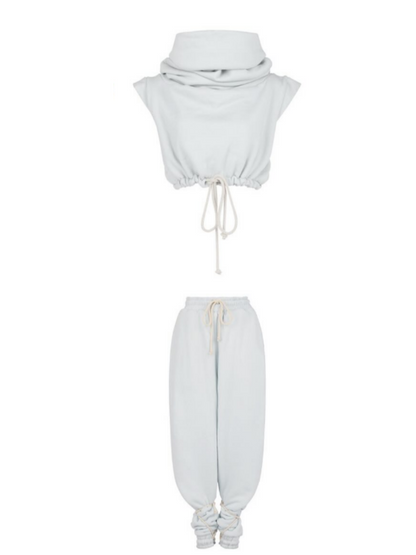 Pop Hoodie Vest Sweater Set