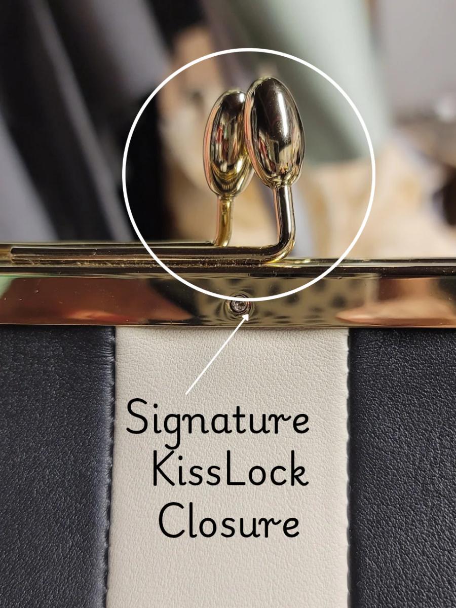 Leather Kisslock Frame Bag