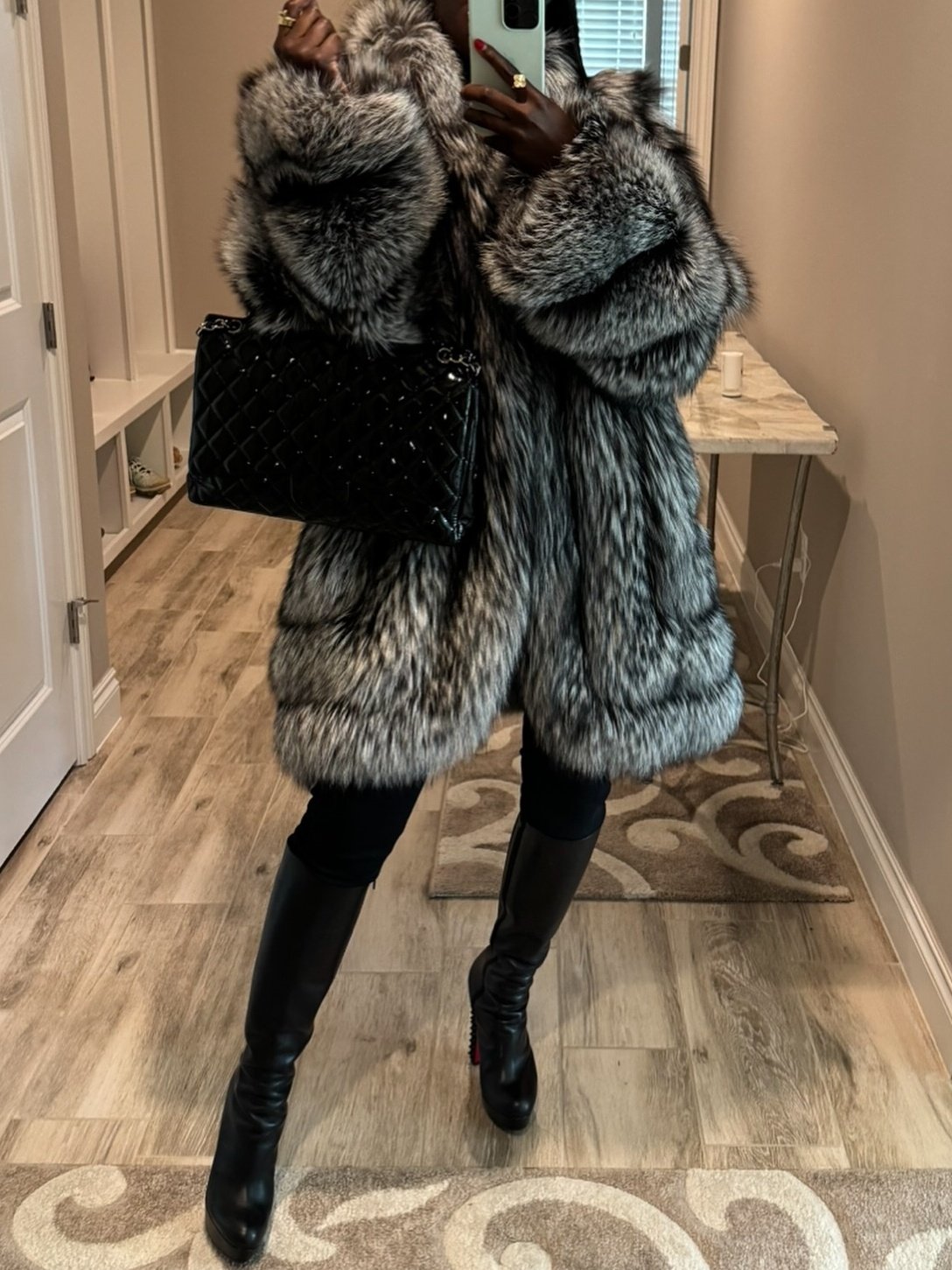 Silver Fox Fur Coat