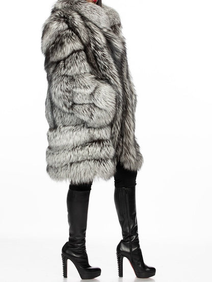 Silver Fox Fur Coat