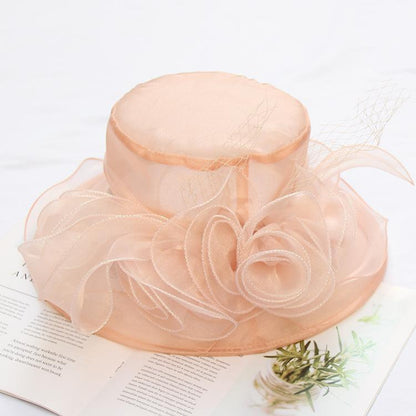 Women's Wide Brim Church Bridal Tea Party Wedding Hat