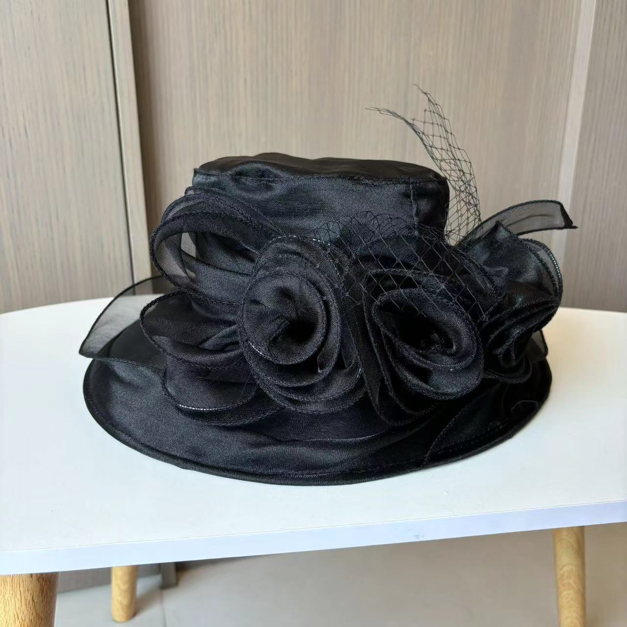 Women's Wide Brim Church Bridal Tea Party Wedding Hat