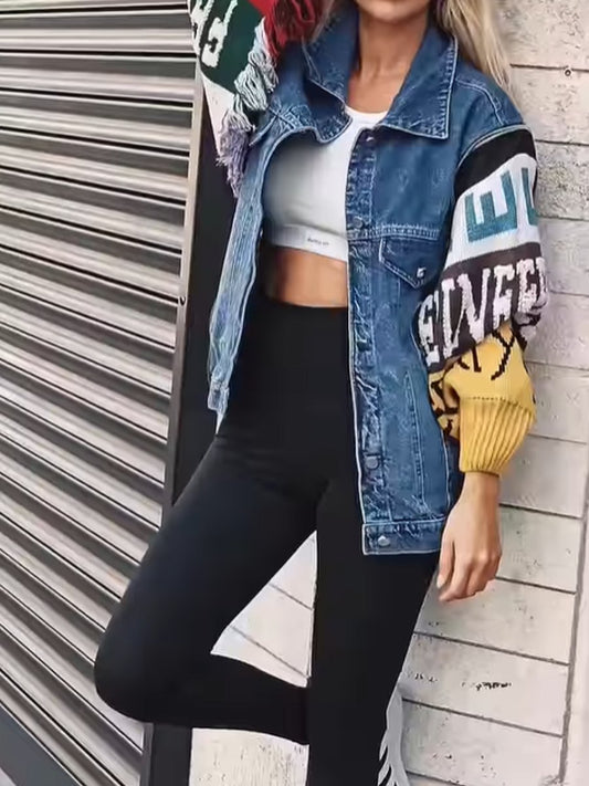 Stylish Stitched Denim Jacket